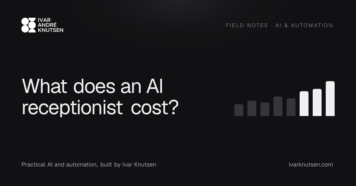 What does an AI receptionist cost?