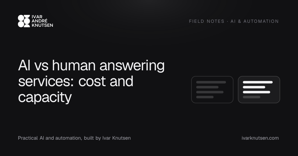 AI vs human answering services: cost and capacity