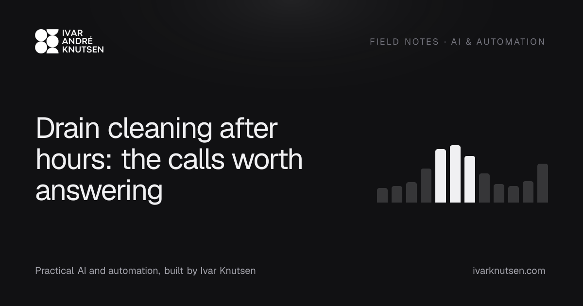 Drain cleaning after hours: the calls worth answering